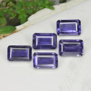 2,52 ct natürliche blauer Iolith-Edelsteine, Smaragdschliff, VS