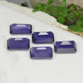 2,52 ct natürliche blauer Iolith-Edelsteine, Smaragdschliff, VS