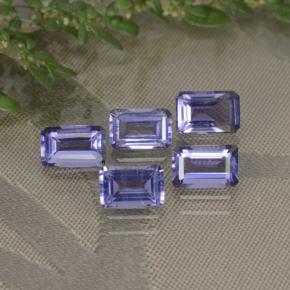 2,58 ct natürliche violetter Iolith-Edelsteine, Smaragdschliff, VS