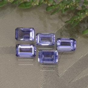 2,58 ct natürliche violetter Iolith-Edelsteine, Smaragdschliff, VS