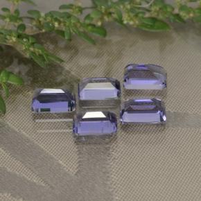 2,58 ct natürliche violetter Iolith-Edelsteine, Smaragdschliff, VS