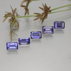 2,66 ct natürliche blauer Iolith-Edelsteine, Smaragdschliff, VS