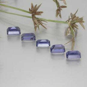 2,66 ct natürliche blauer Iolith-Edelsteine, Smaragdschliff, VS