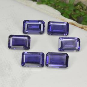 2,68 ct natürliche blauer Iolith-Edelsteine, Smaragdschliff, VS