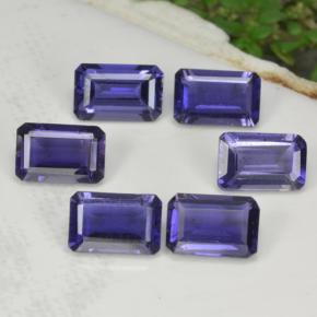 2,68 ct natürliche blauer Iolith-Edelsteine, Smaragdschliff, VS