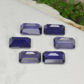 2,68 ct natürliche blauer Iolith-Edelsteine, Smaragdschliff, VS