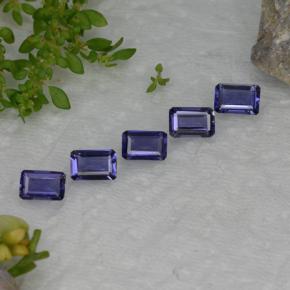 2,28 ct natürliche blauer Iolith-Edelsteine, Smaragdschliff, VS