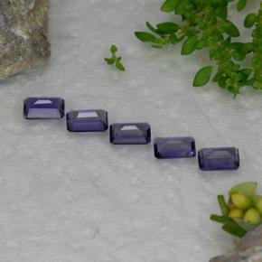 2,28 ct natürliche blauer Iolith-Edelsteine, Smaragdschliff, VS