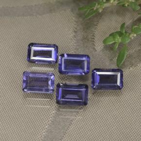 2,77 ct natürliche violetter Iolith-Edelsteine, Smaragdschliff, VS