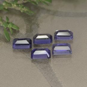 2,77 ct natürliche violetter Iolith-Edelsteine, Smaragdschliff, VS