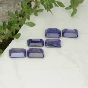 3,11 ct natürliche blauer Iolith-Edelsteine, Smaragdschliff, VS