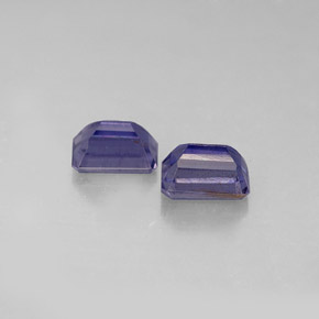  ct natürliche blauer Iolith-Edelsteine, Smaragdschliff, VS