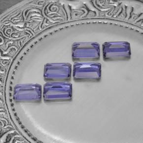 3,04 ct natürliche violetter Iolith-Edelsteine, Smaragdschliff, VS