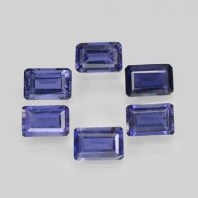 2,83 ct natürliche blauer Iolith-Edelsteine, Smaragdschliff, VS