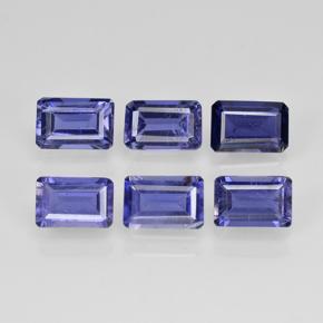 2,83 ct natürliche blauer Iolith-Edelsteine, Smaragdschliff, VS
