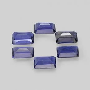2,83 ct natürliche blauer Iolith-Edelsteine, Smaragdschliff, VS