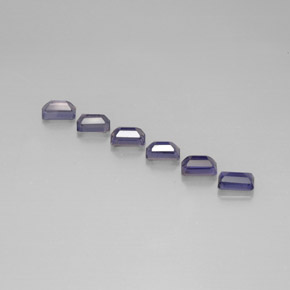3,16 ct natürliche blauer Iolith-Edelsteine, Smaragdschliff, VS
