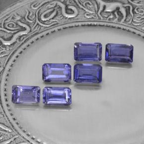 3,30 ct natürliche blauer Iolith-Edelsteine, Smaragdschliff, VS