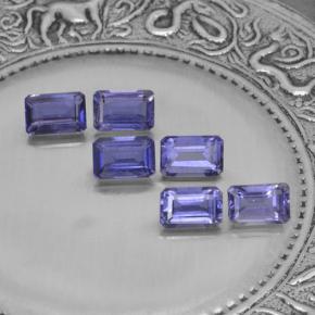 3,30 ct natürliche blauer Iolith-Edelsteine, Smaragdschliff, VS