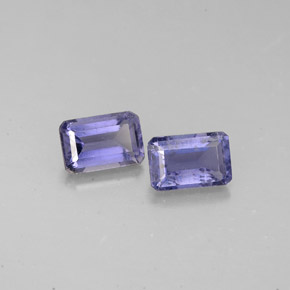  ct natürliche blauer Iolith-Edelsteine, Smaragdschliff, VS