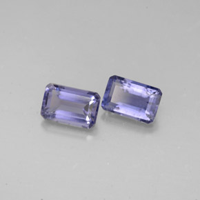  ct natürliche blauer Iolith-Edelsteine, Smaragdschliff, VS
