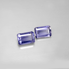  ct natürliche blauer Iolith-Edelsteine, Smaragdschliff, VS