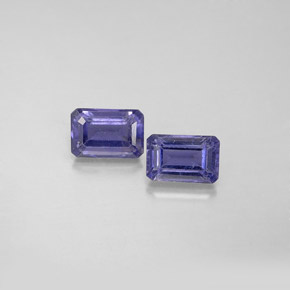  ct natürliche violett-blau Iolith-Edelsteine, Smaragdschliff, VS