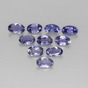  ct natürliche violett-blau Iolith-Edelsteine, Oval Schliff, VS