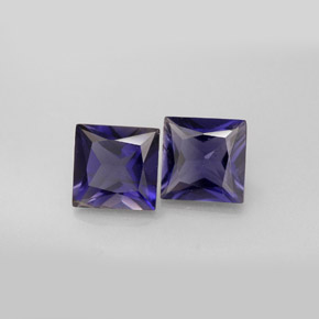  ct natürliche blauer Iolith-Edelsteine, Quadrat, VS
