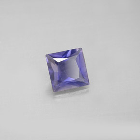 0,89 ctw natürlicher blauer Iolith, Quadrat, VS