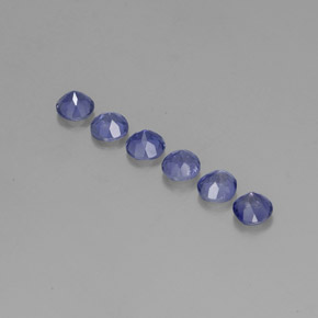  ct natürliche blauer Iolith-Edelsteine, Rundschliff, VVS-VS