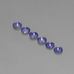  ct natürliche blauer Iolith-Edelsteine, Rundschliff, VVS-VS