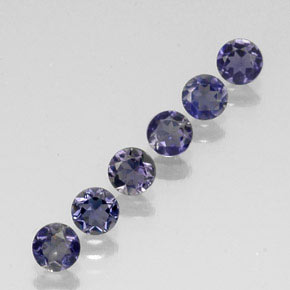  ct natürliche blauer Iolith-Edelsteine, Rundschliff, VVS-VS