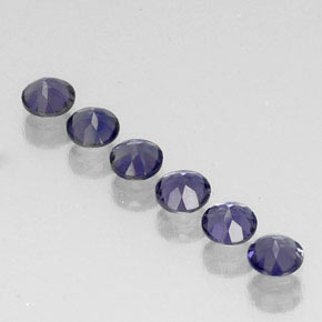  ct natürliche blauer Iolith-Edelsteine, Rundschliff, VVS-VS