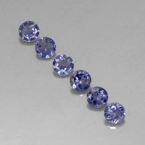  ct natürliche blauer Iolith-Edelsteine, Rundschliff, VVS-VS