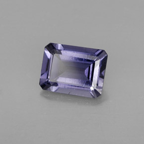 1,25 ctw natürlicher blauer Iolith, Smaragdschliff, VS