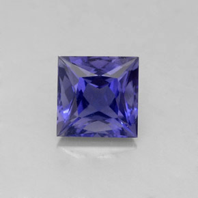 1,08 ctw natürlicher blauer Iolith, Quadrat, VVS-VS