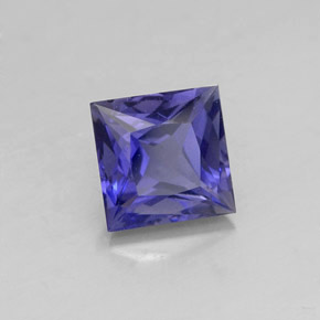 1,08 ctw natürlicher blauer Iolith, Quadrat, VVS-VS