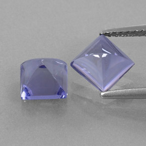  ct natürliche blauer Iolith-Edelsteine, Quadrat, Transparent