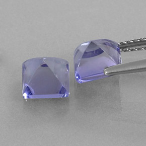  ct natürliche blauer Iolith-Edelsteine, Quadrat, Transparent
