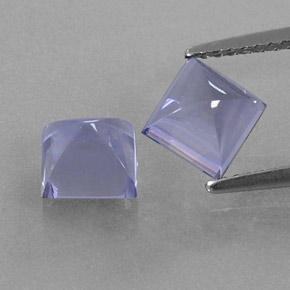  ct natürliche blauer Iolith-Edelsteine, Quadrat, Transparent