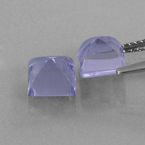  ct natürliche blauer Iolith-Edelsteine, Quadrat, Transparent