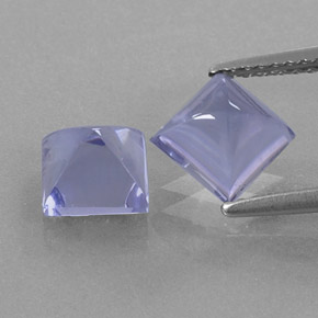  ct natürliche violett-blau Iolith-Edelsteine, Quadrat, Transparent