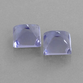  ct natürliche violett-blau Iolith-Edelsteine, Quadrat, Transparent