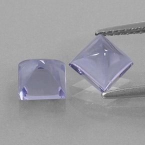  ct natürliche blauer Iolith-Edelsteine, Quadrat, Transparent