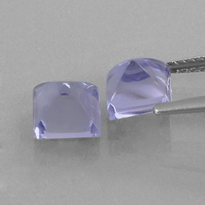  ct natürliche blauer Iolith-Edelsteine, Quadrat, Transparent