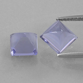  ct natürliche blauer Iolith-Edelsteine, Quadrat, Transparent