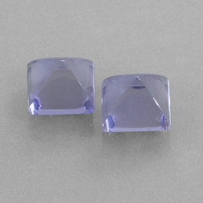  ct natürliche blauer Iolith-Edelsteine, Quadrat, Transparent