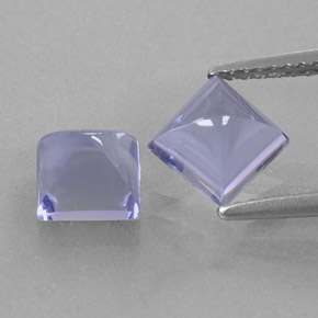  ct natürliche blauer Iolith-Edelsteine, Quadrat, Transparent