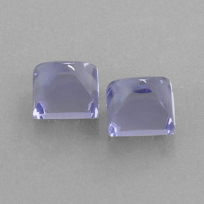  ct natürliche blauer Iolith-Edelsteine, Quadrat, Transparent